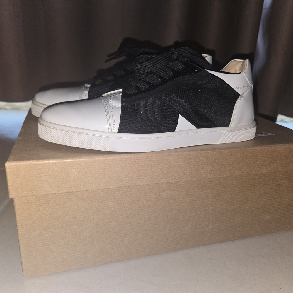 Christian Louboutin Black and White Sneakers with Sleek Design